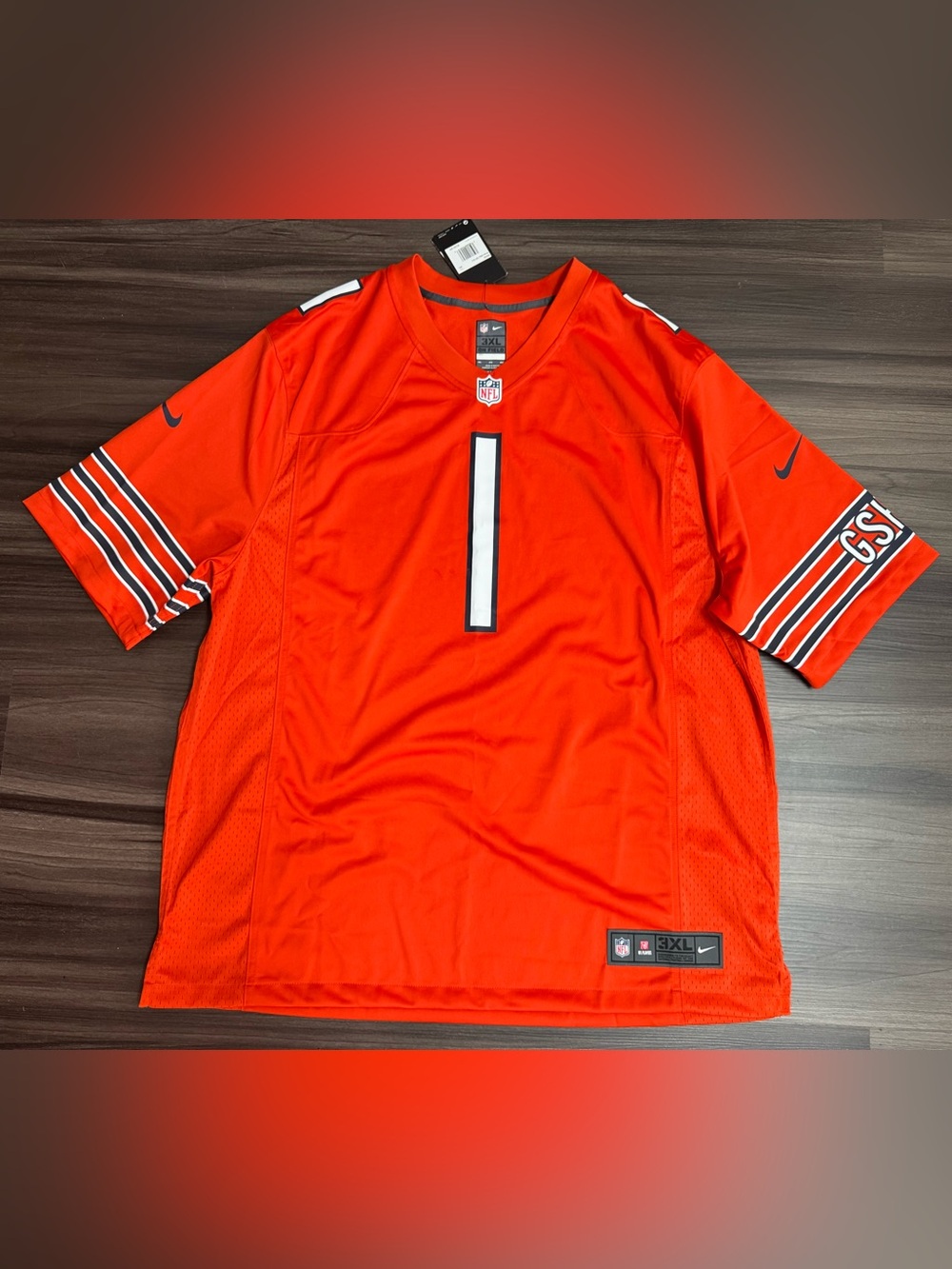 Nike Chicago Bears Justin Fields #1 NFL On Field Alternate Home Jersey Men 3XL
